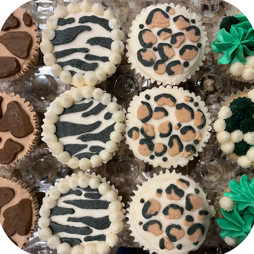 Animal Print Cupcakes