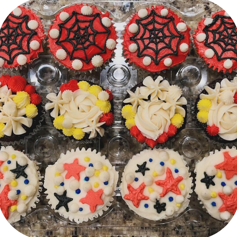 superhero themed cupcakes